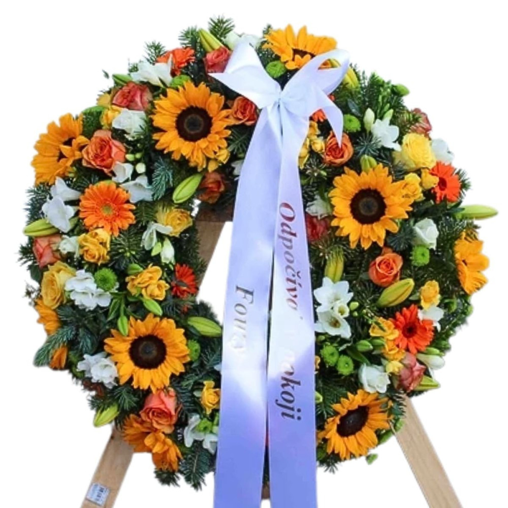 Veniec Sympathy oranžovo-žltý