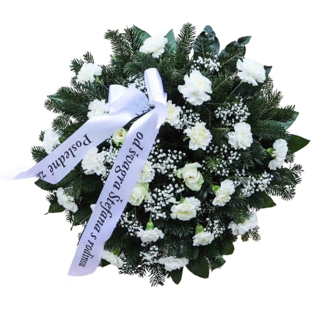 Veniec "Biele karafiáty"