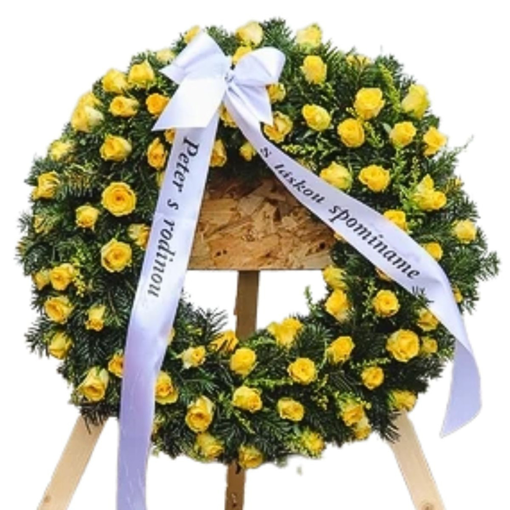 Veniec Sympathy žlté ruže